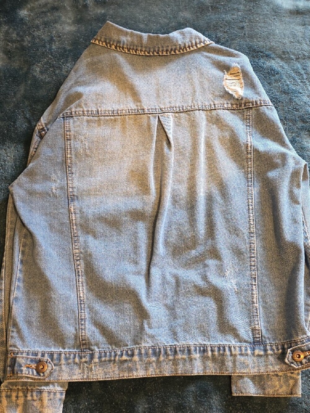 Highway Jeans Light Blue Distressed Denim Jacket - Women's Casual Jacket - Picture 3 of 3